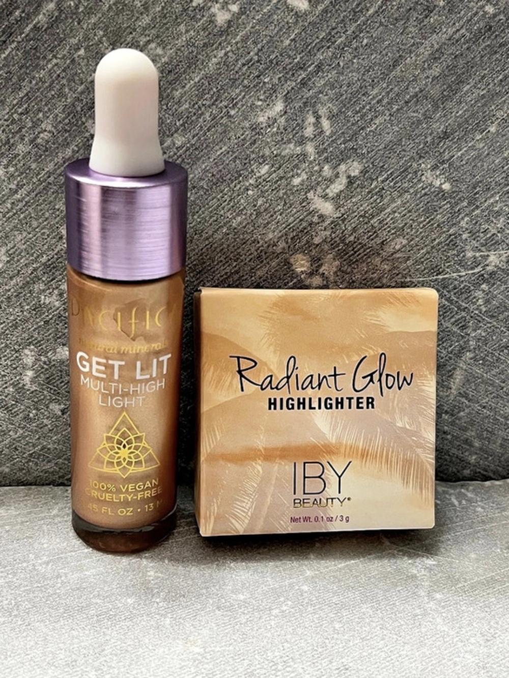 Pacific Beauty Get Lit Multi-High Light / Radiant Glow Highlighter Gold NEW Duo